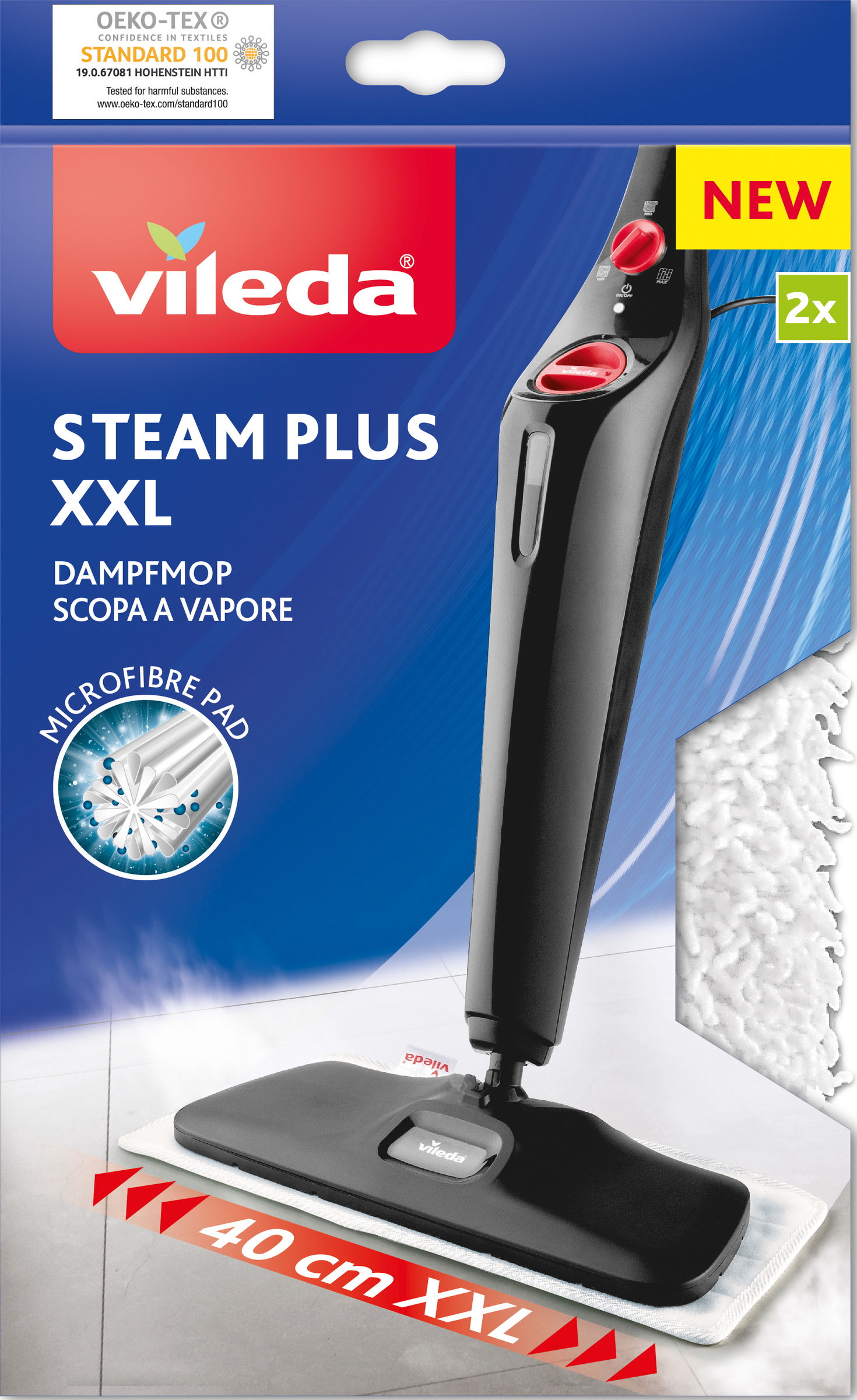 Vileda Ersatzbezug Dampfreiniger Steam Plus XXL