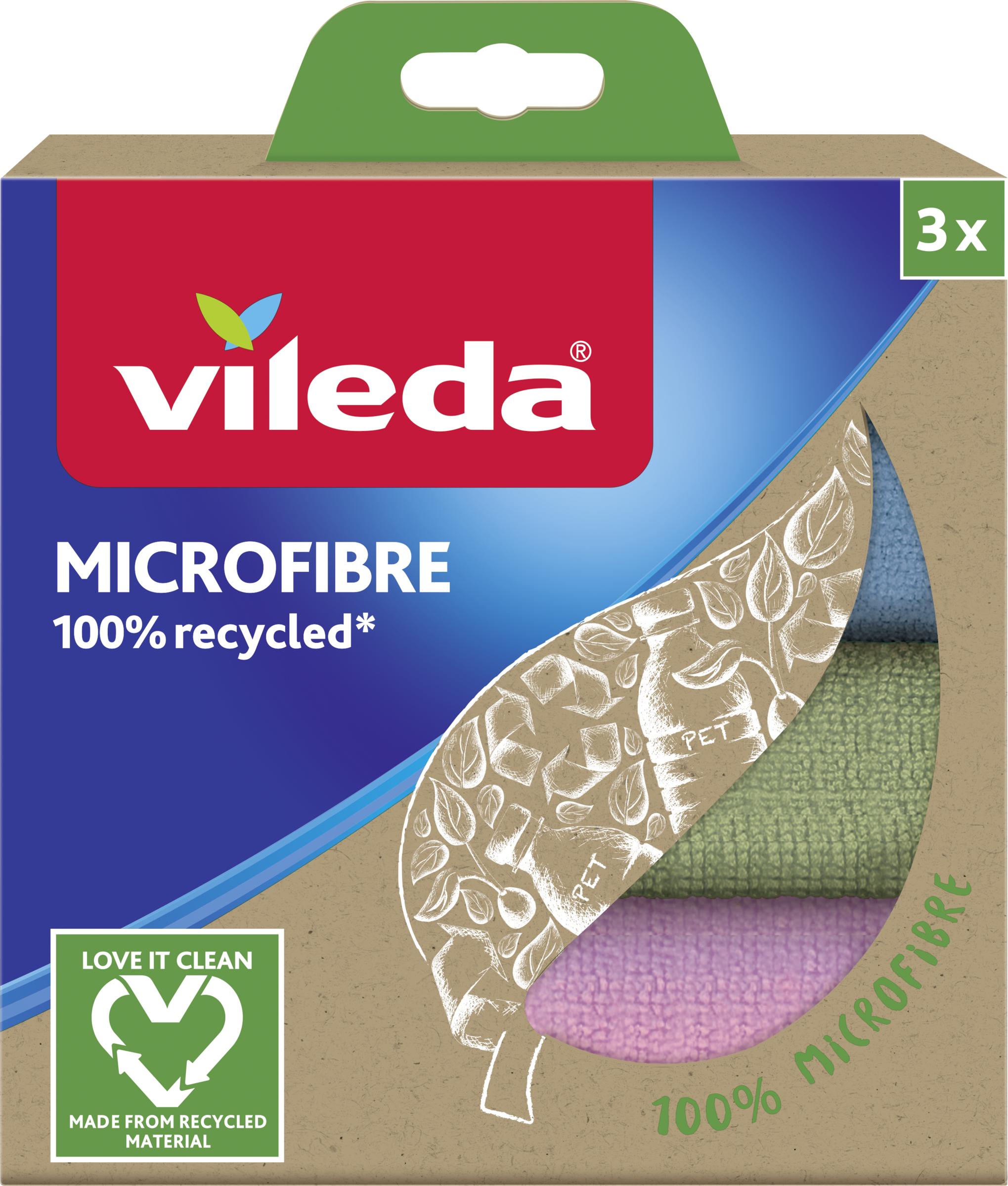 Vileda Microfasertuch mit 100 recyceltem Material