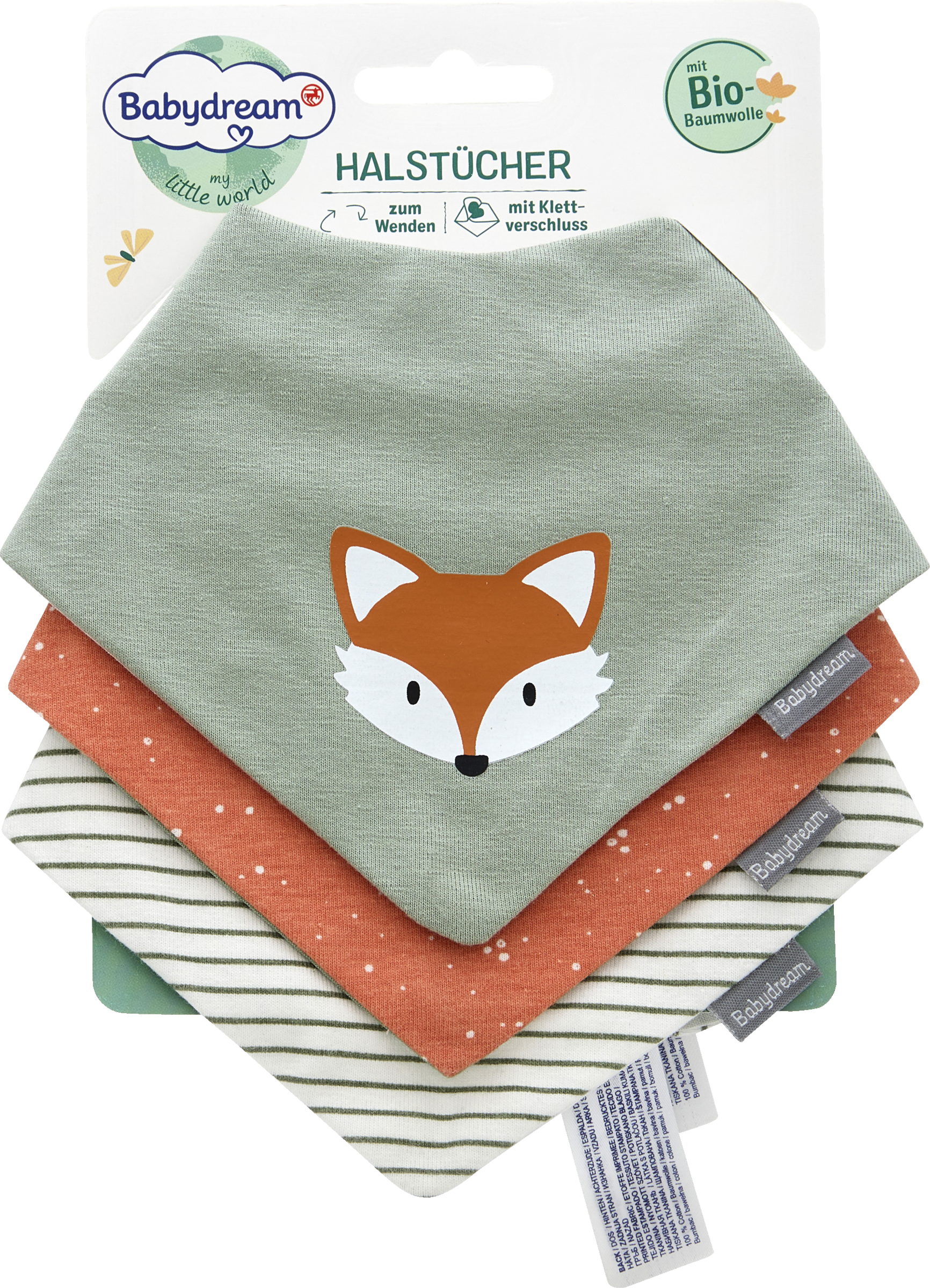 Babydream Halstücher Bio-Baumwolle 3er