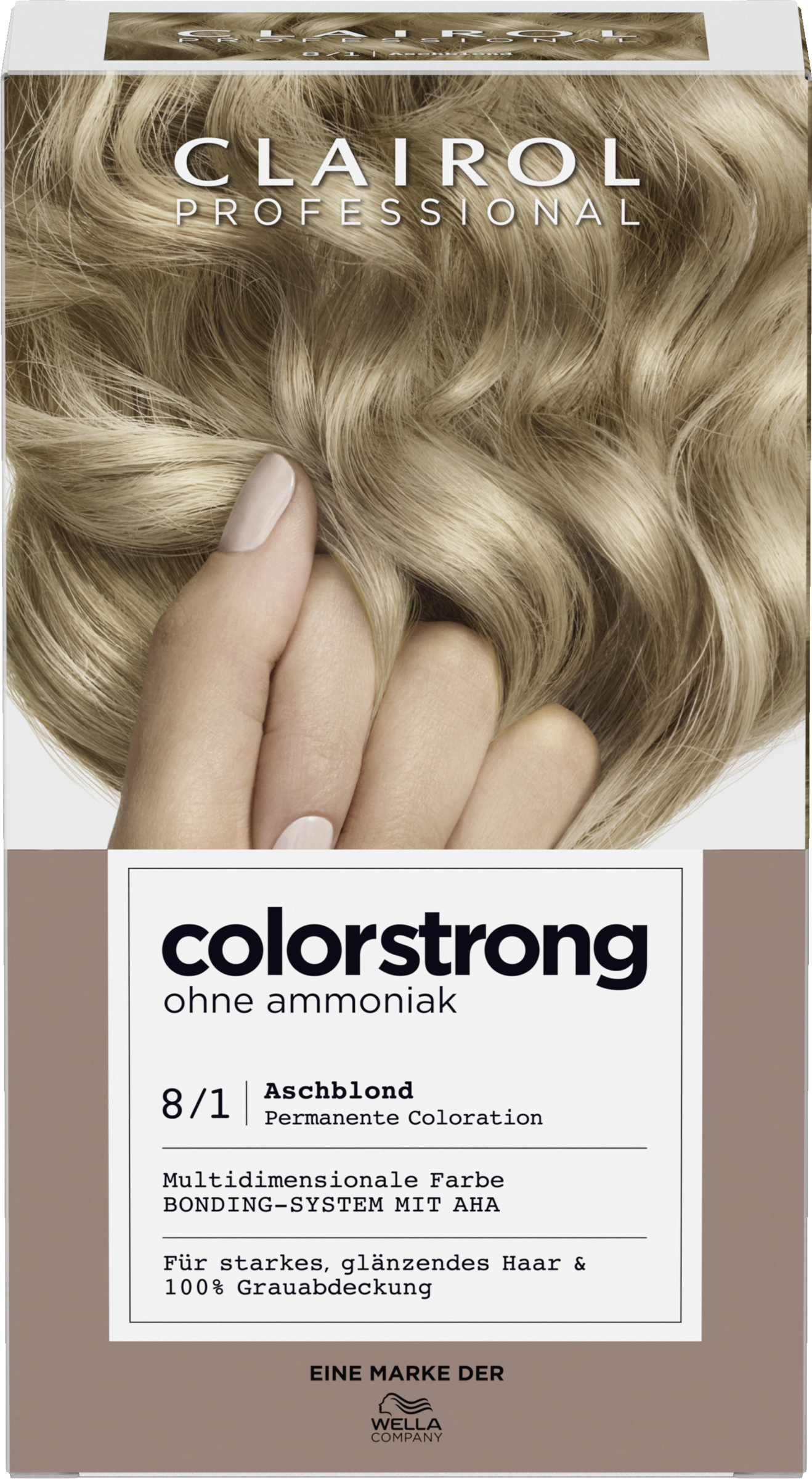 permanente Haarfarbe 8/1 Aschblond