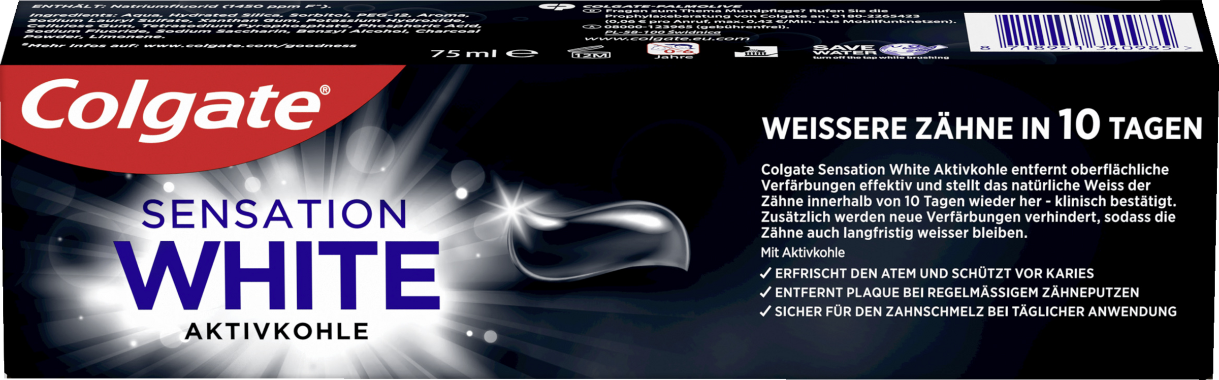 معجون أسنان Sensation White بالفحم النشط 2