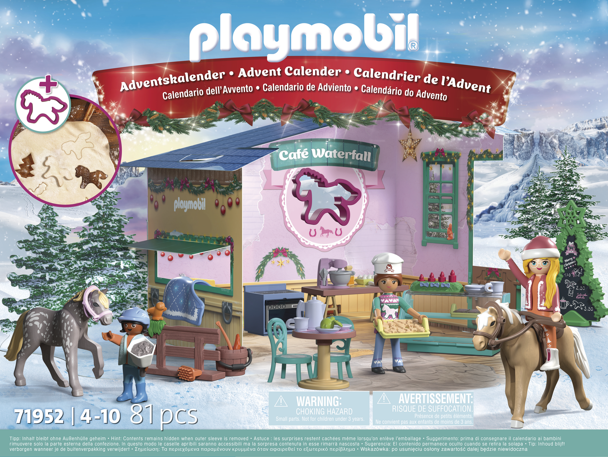 Playmobil Adventskalender 2025 Weihnachtsbacken im Reitercafé