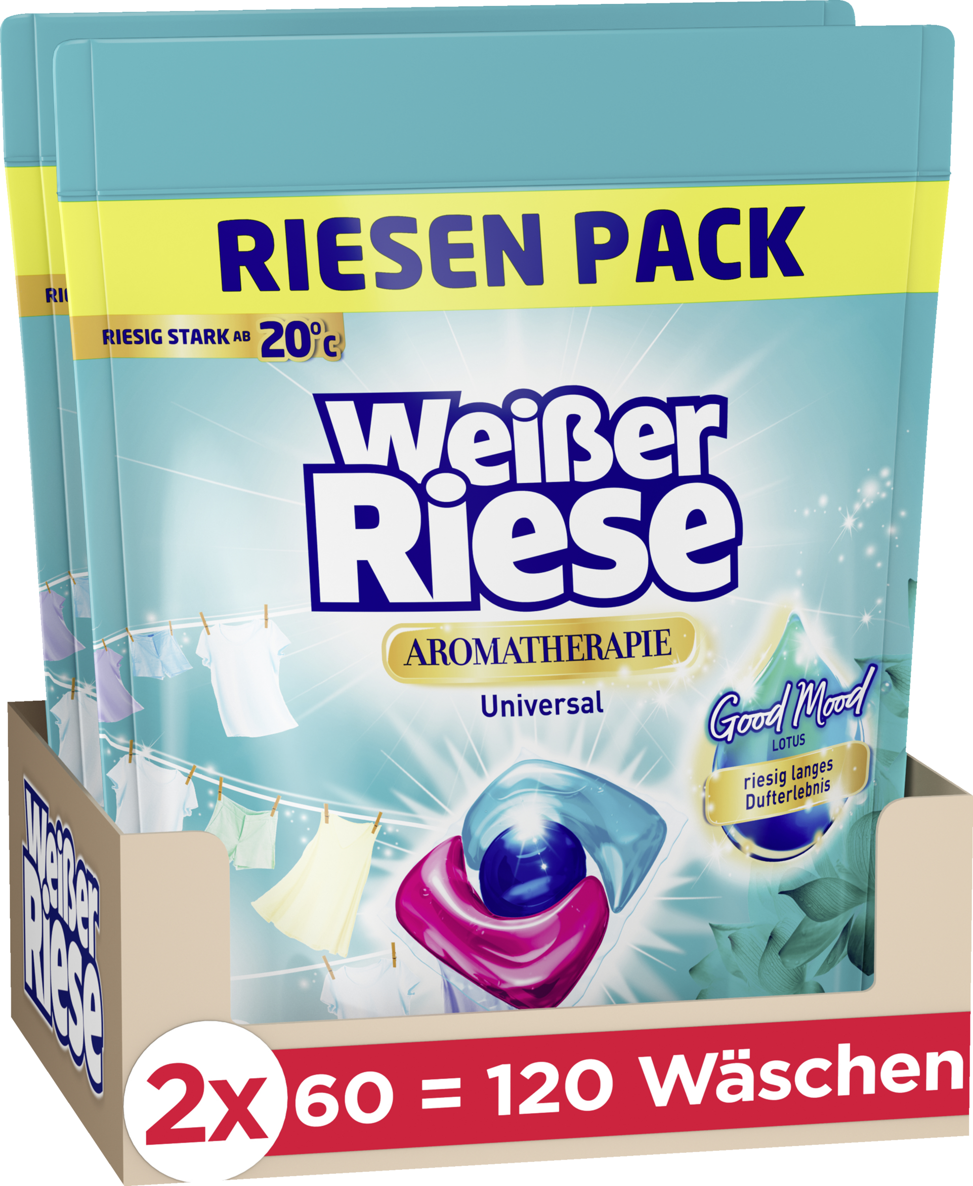 Universal Trio-Caps Aromatherapie Lotus Riesen Pack 120WL