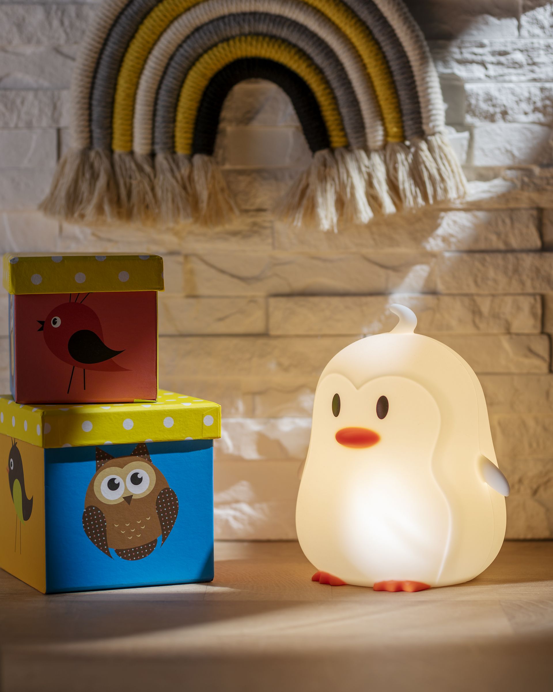 IDEENWELT Akku-Silikon-Nachtlicht Pinguin