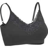 Ripp-Bustier mit Spitze Gr. M