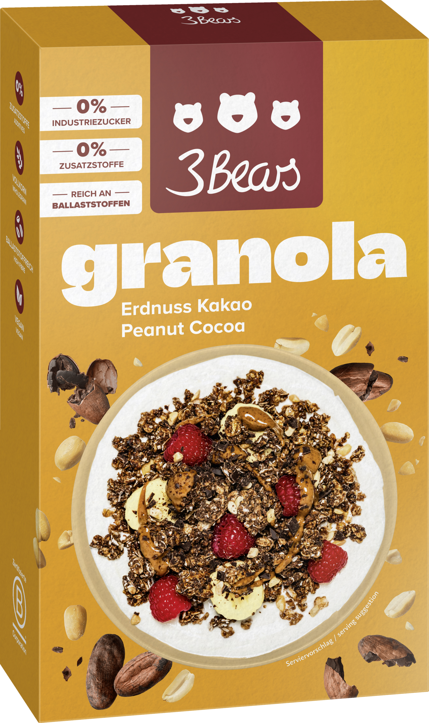 3Bears Granola Erdnuss-Kakao