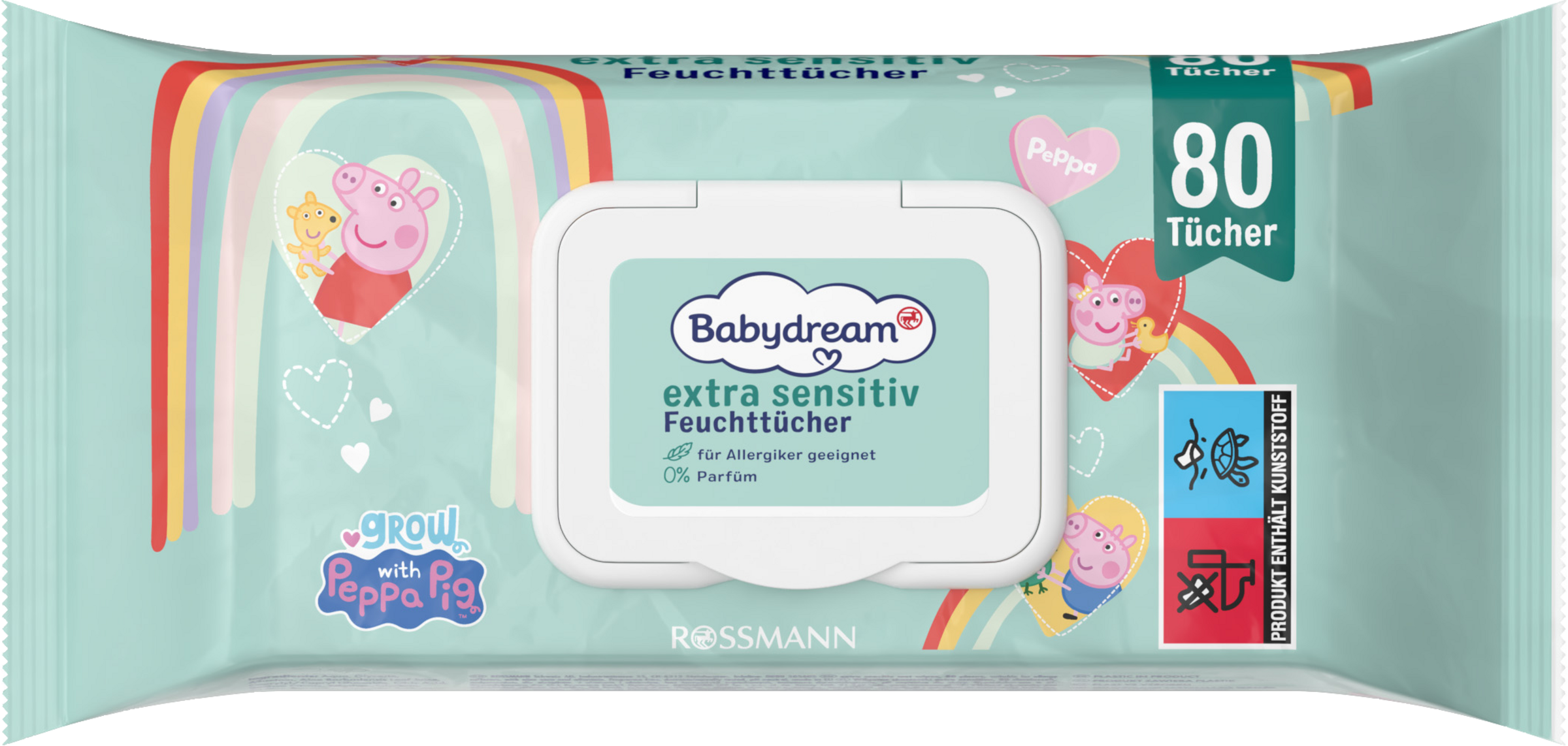 Babydream extra sensitiv Feuchttücher Peppa Pig