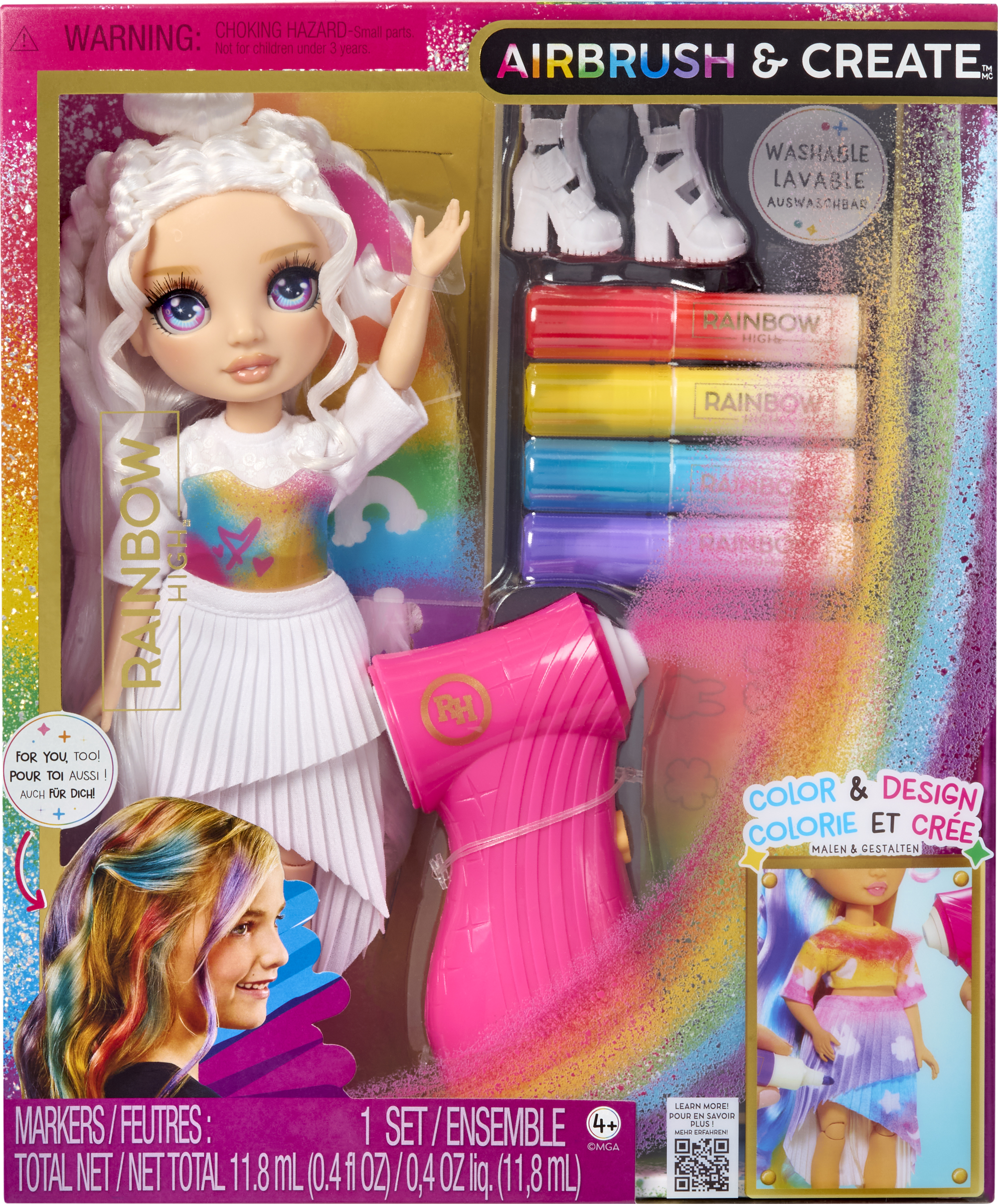 Rainbow High Airbrush Mode-Puppe Lila