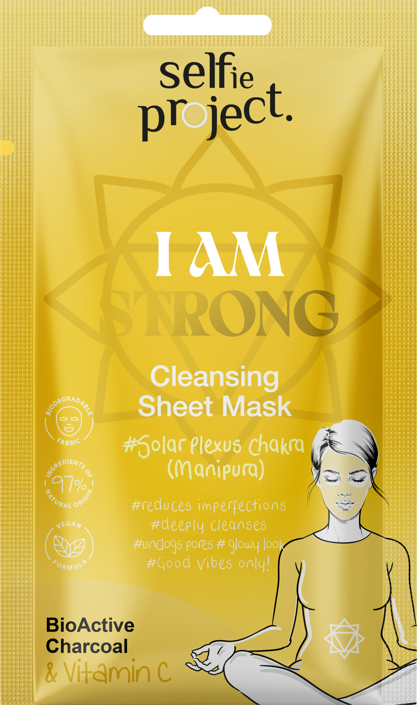 Selfie Project Reinigende Tuchmaske #I Am Strong