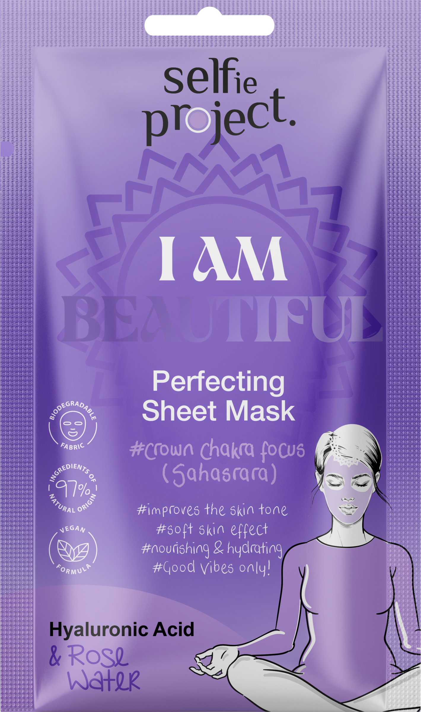 Selfie Project Perfektionierende Tuchmaske #I Am Beautiful