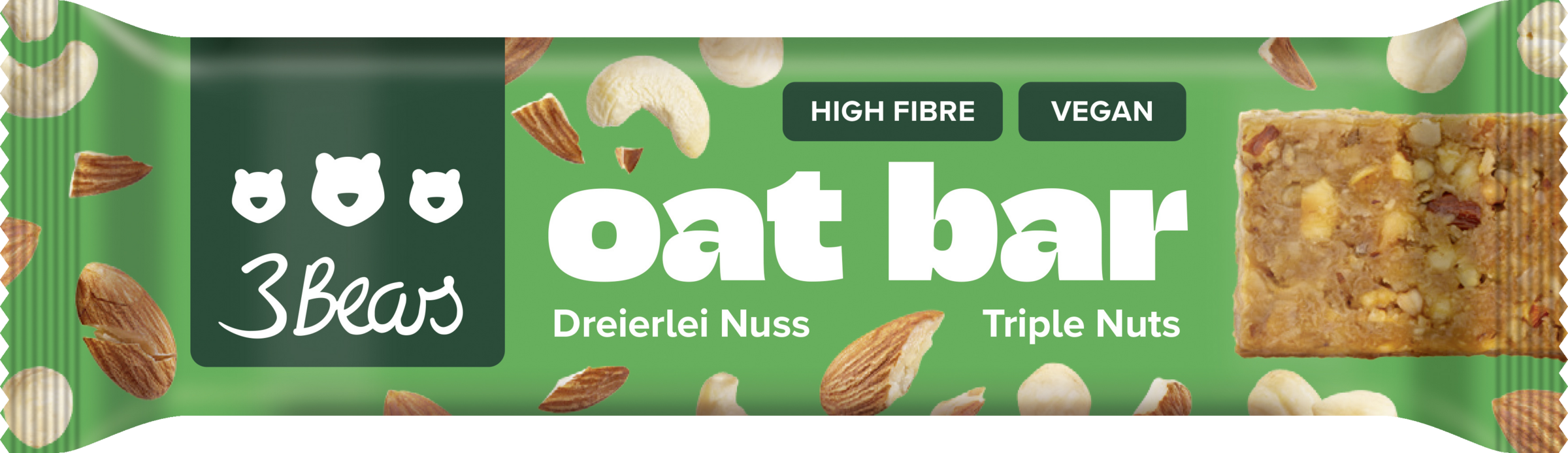 3Bears Oat Bar - Dreierlei Nuss