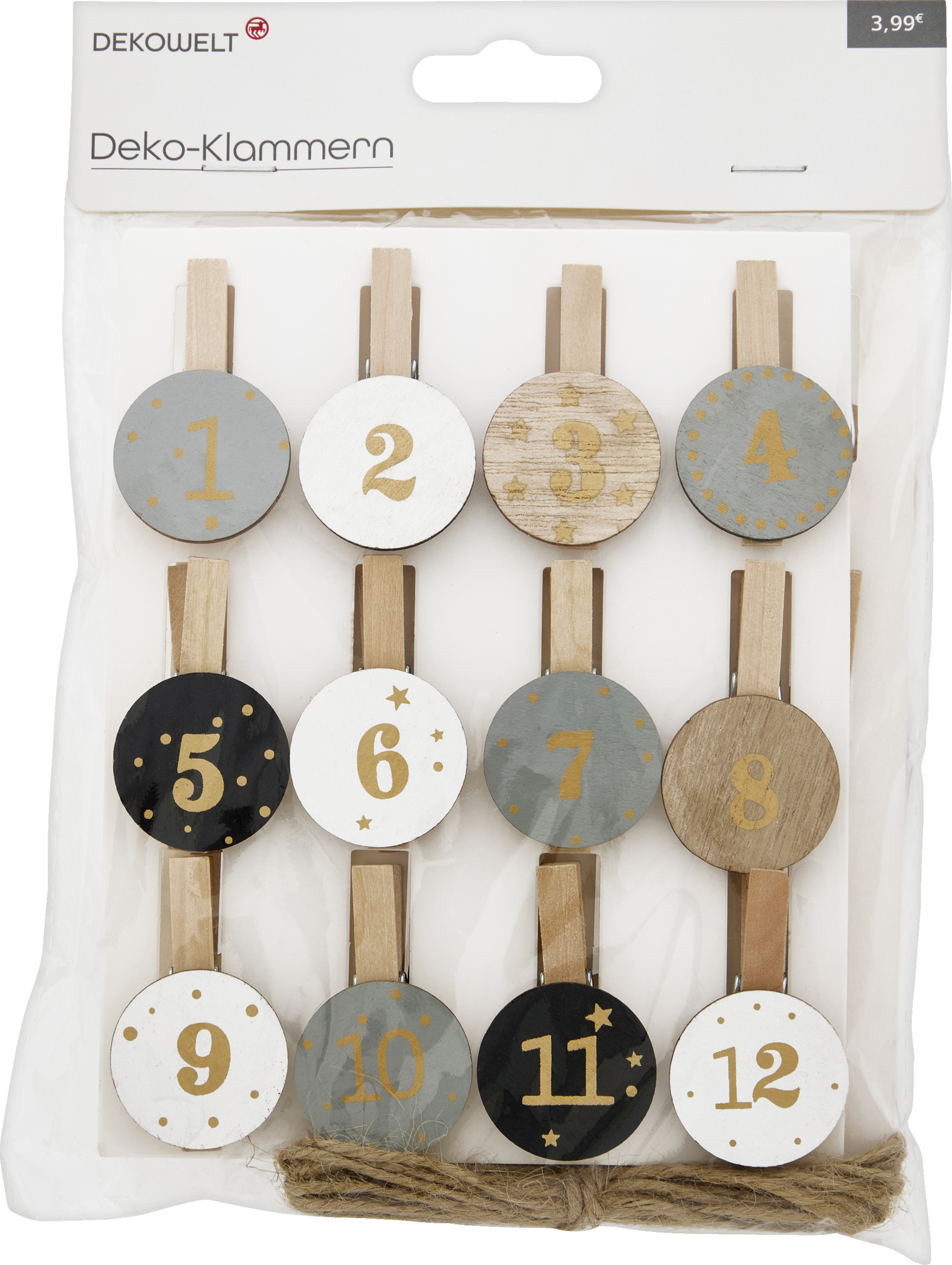 DEKOWELT ADVENTSKALENDER-KLAMMERN