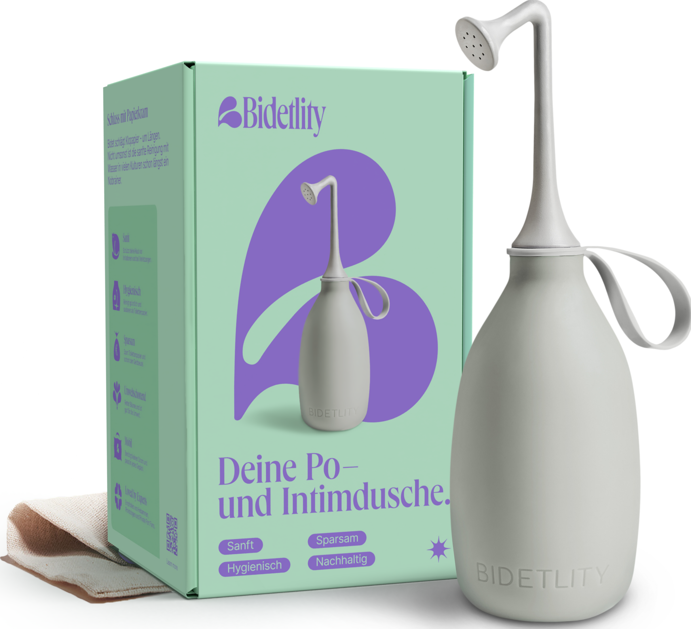 BIDETLITY Po-Dusche Intim-Dusche GENTLE GREY