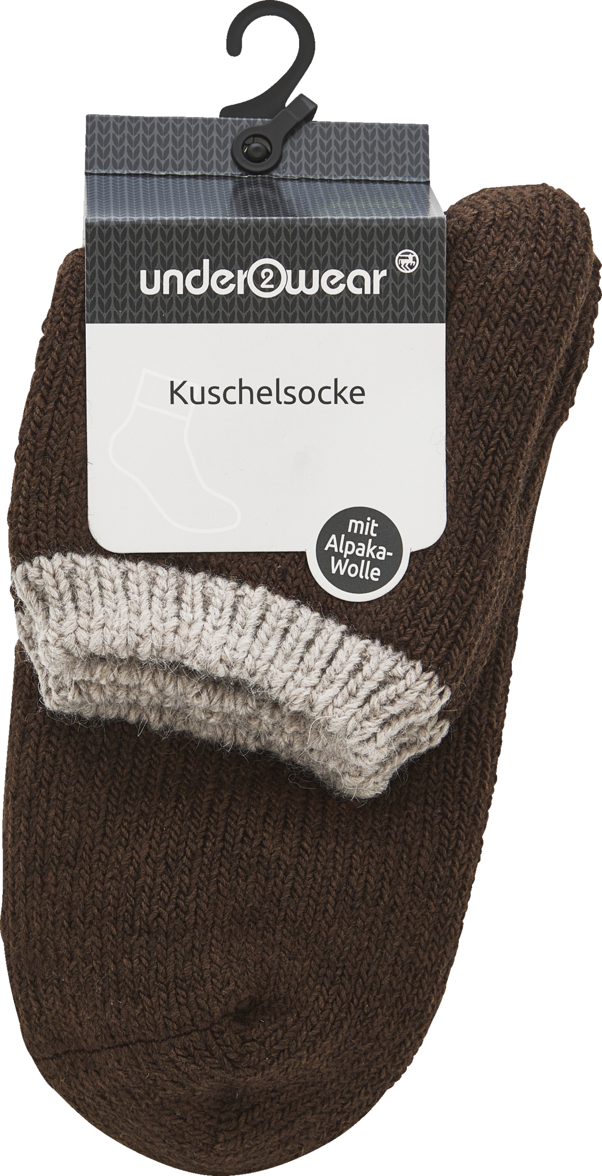 Kuschelsocke Alpaka braun Gr. 39/42