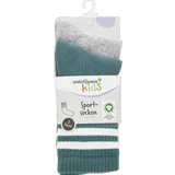 under2wear kids 2er Pack Sportsocken jeans/grau Mel. Gr. 31/34