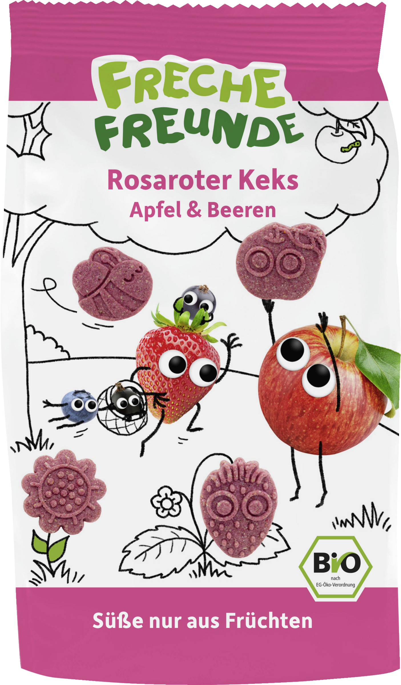 Bio Rosaroter Keks Apfel & Beeren