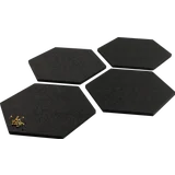 Filz-Pinnwand Hexagon schwarz