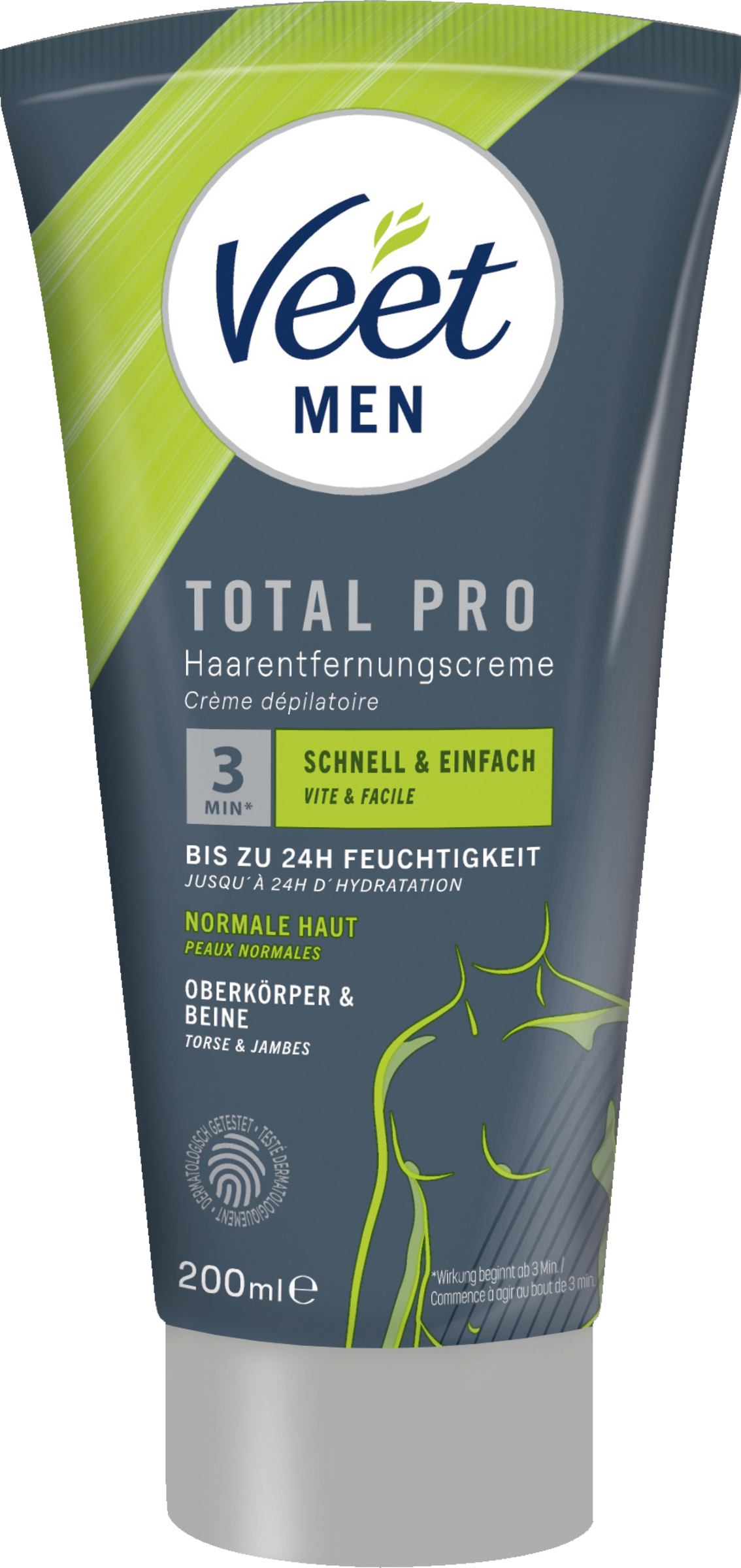 Veet for Men Men Haarentfernungscreme Oberkörper & Beine, normale Haut