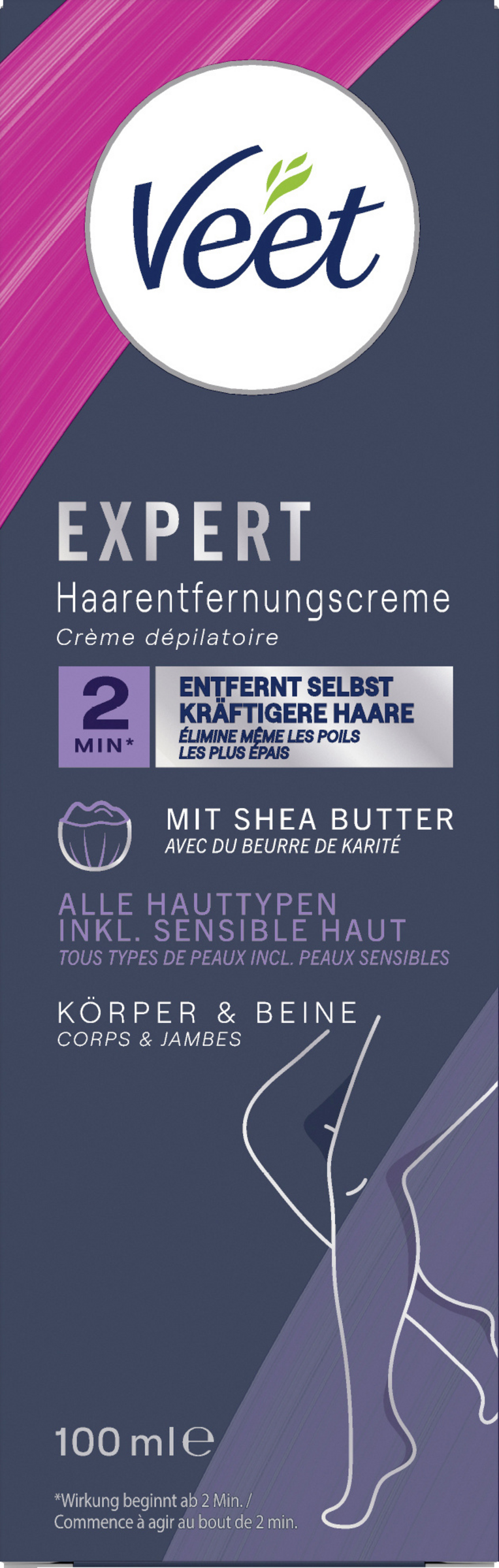 Veet EXPERT Haarentfernungscreme Körper & Beine, alle Hauttypen