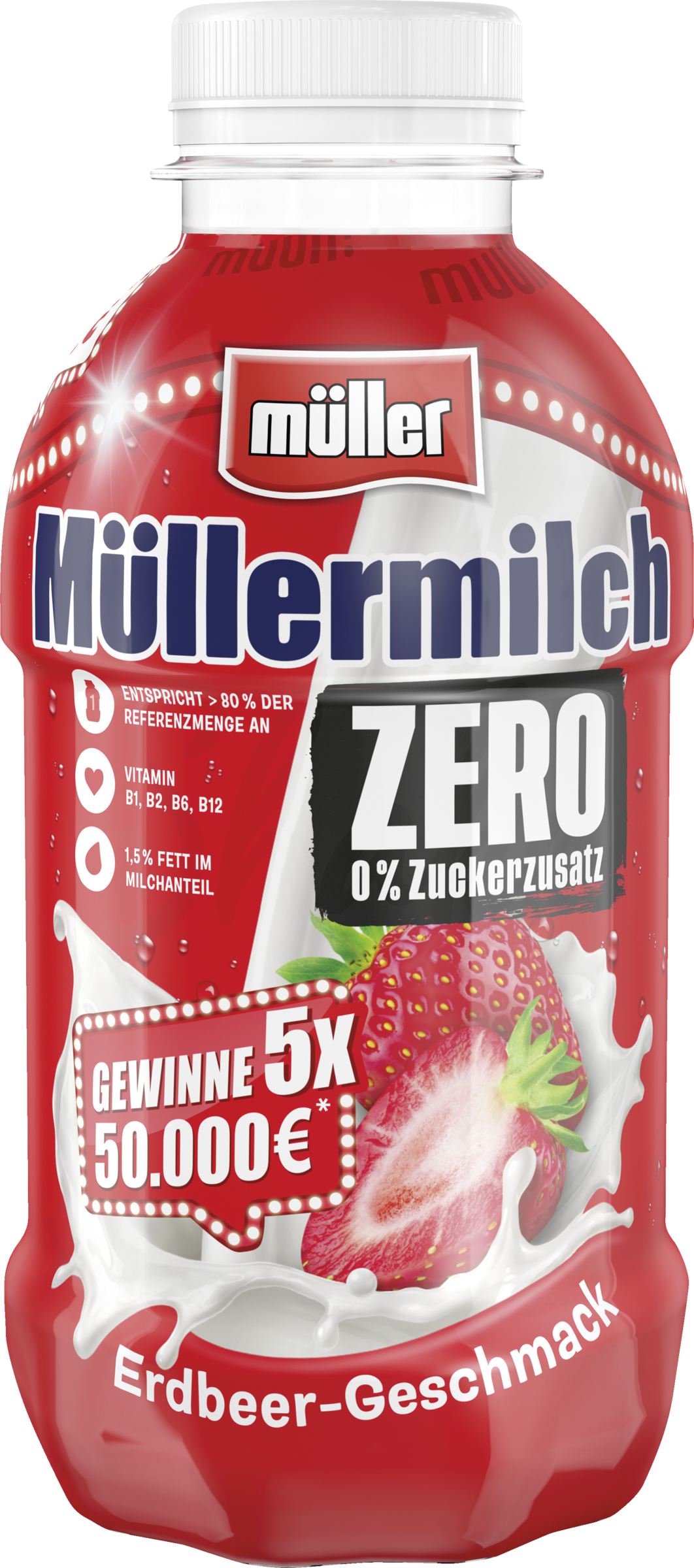 Müller Müllermilch Zero Erdbeere Geschmack EINWEG