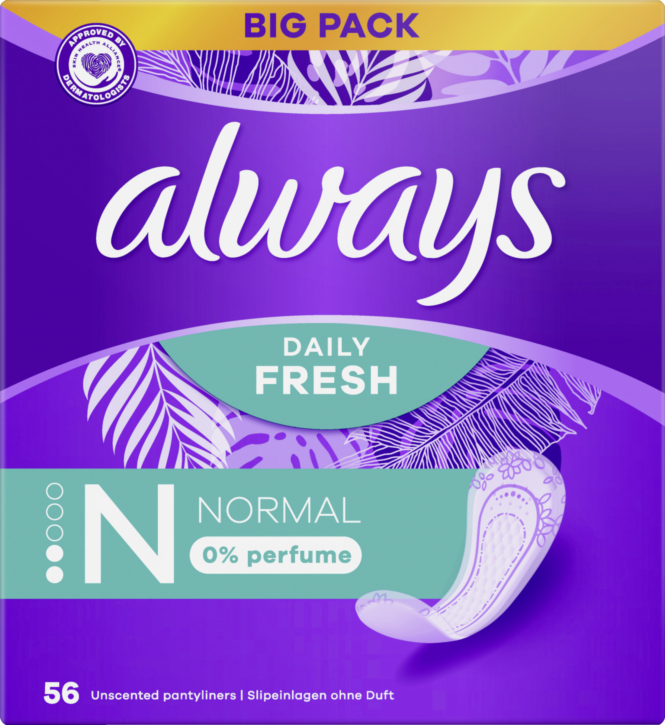 Always Daily Fresh Slipeinlagen Normal ohne Duft Big Pack