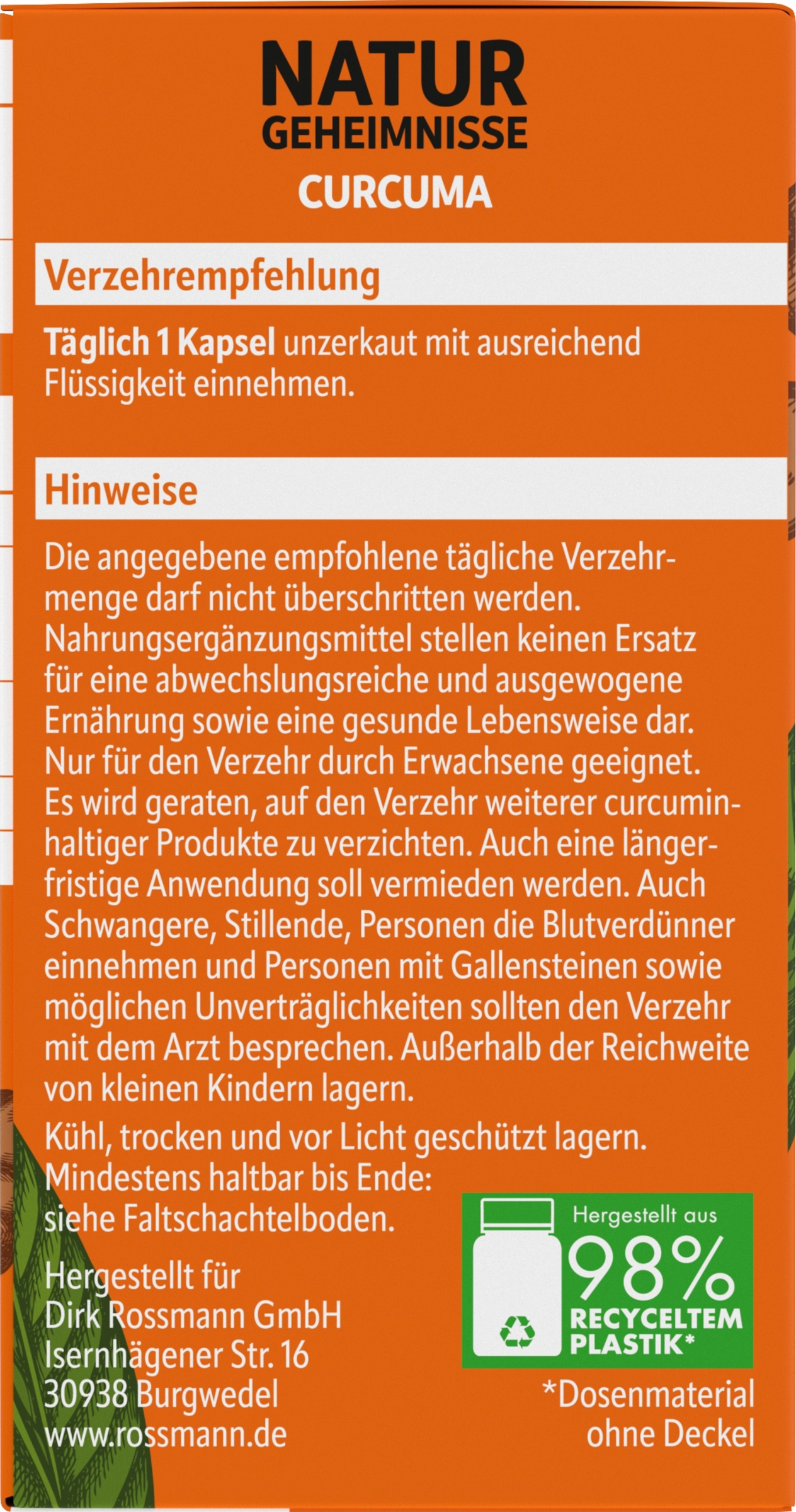 Naturgeheimnisse Curcuma Kapseln 3