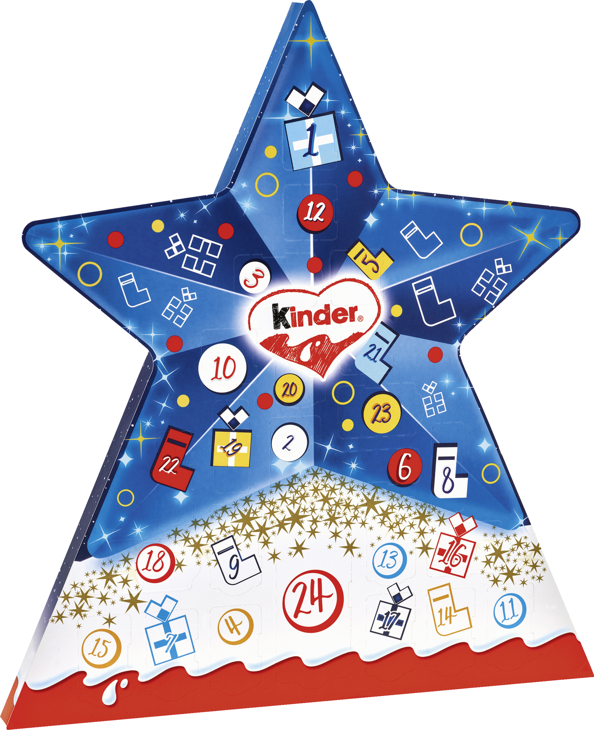Ferrero Kinder Mix Stern Adventskalender 2025 (24 Stück)