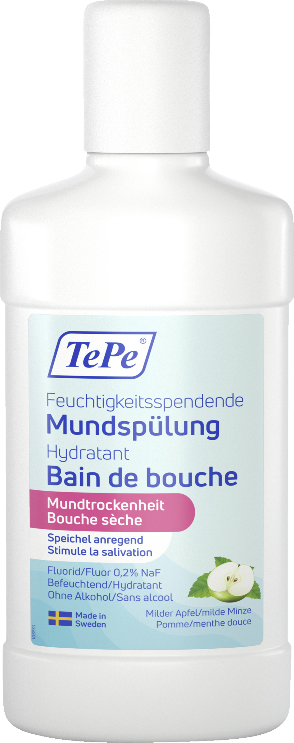 TePe Feuchtigkeitsspendende Mundspülung Milder Apfel & Minze