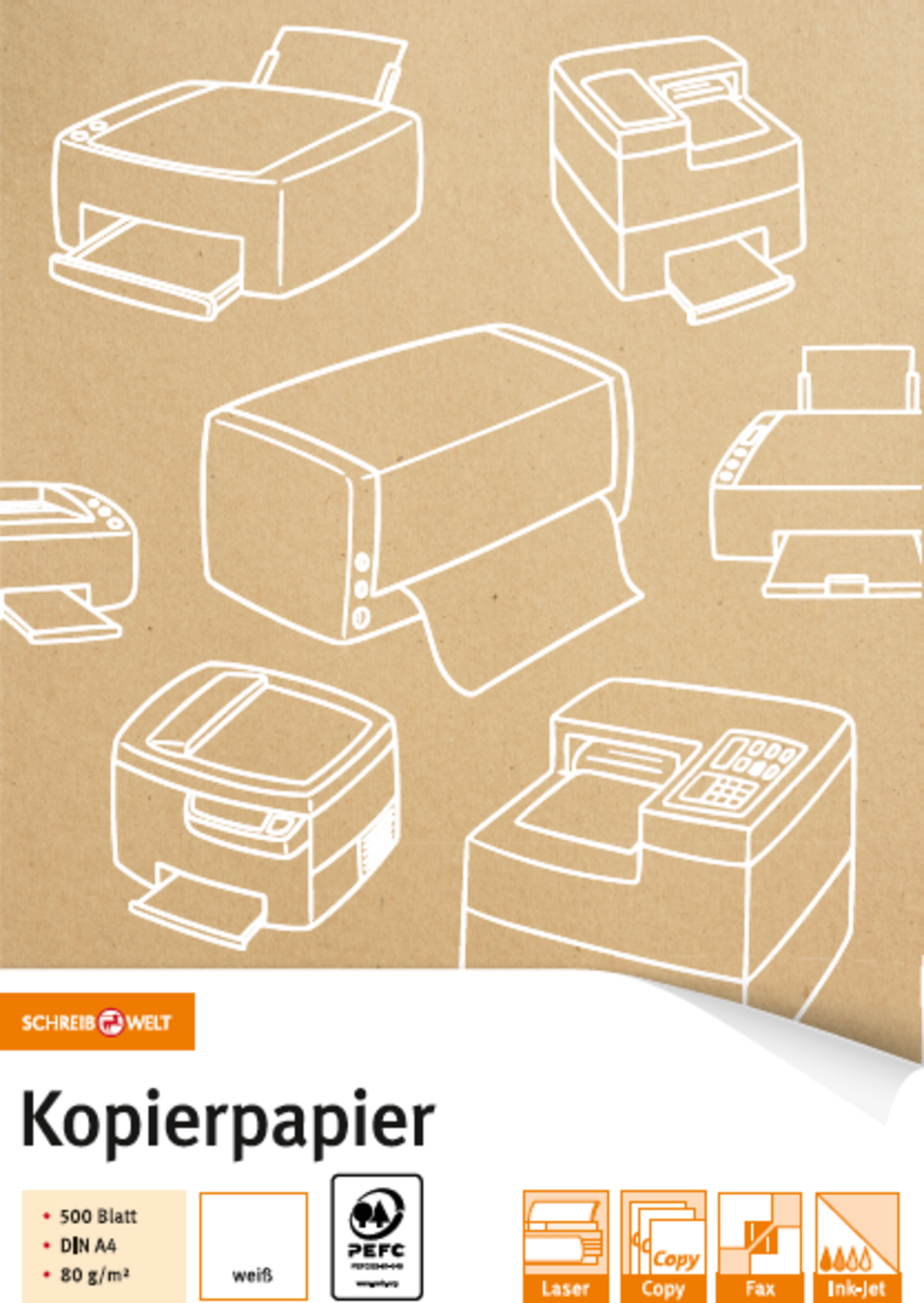 SCHREIBWELT Kopierpapier DIN A4 weiß