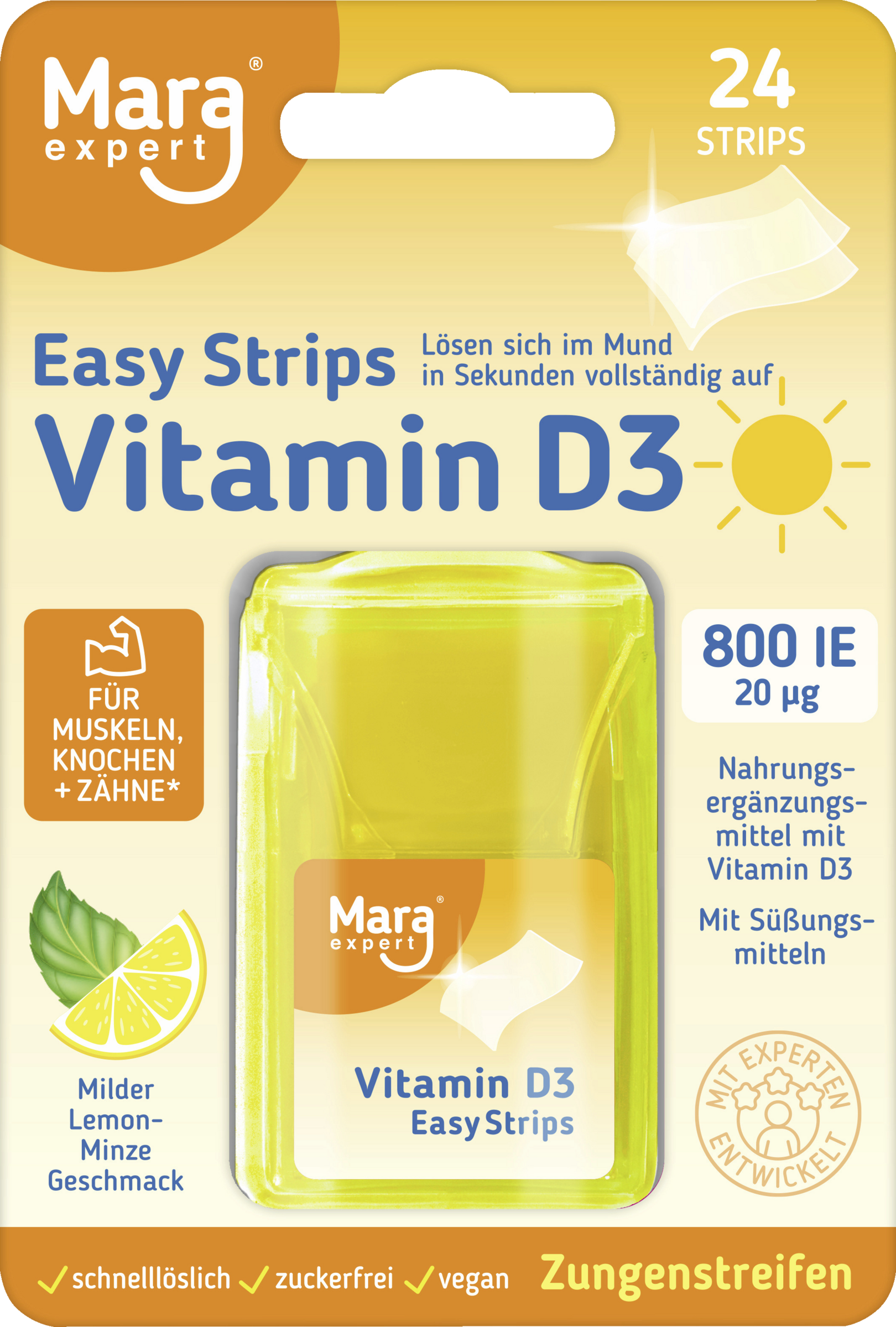 Mara Expert Vitamin D3 Strips Zungenstreifen
