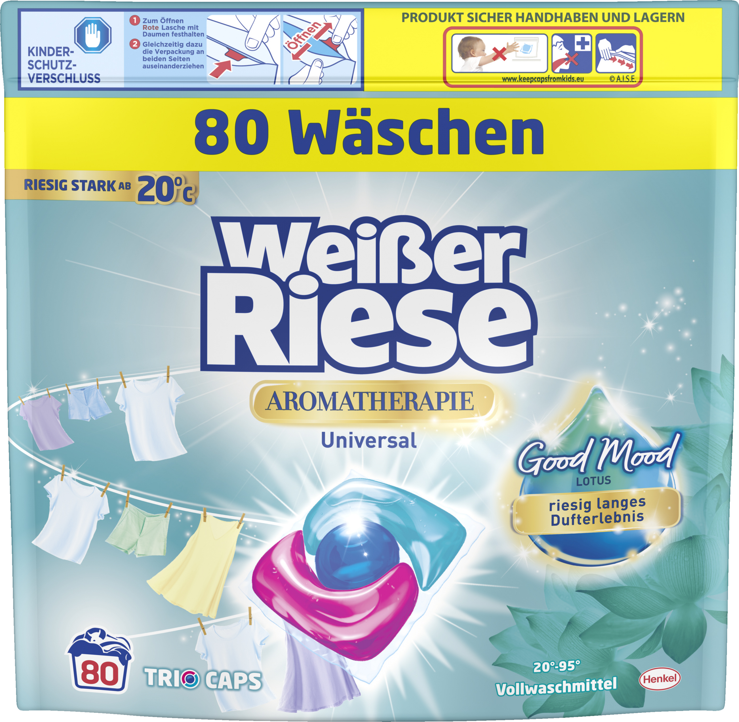 Universalwaschmittel Aromatherapie Lotus Triocaps 80WL