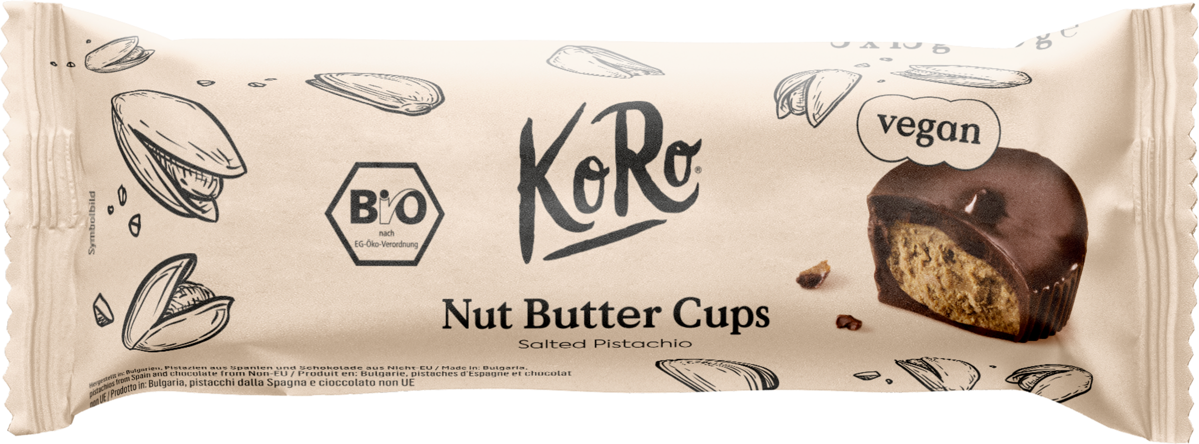 KoRo Bio Nut Butter Cups Salty Pistachio