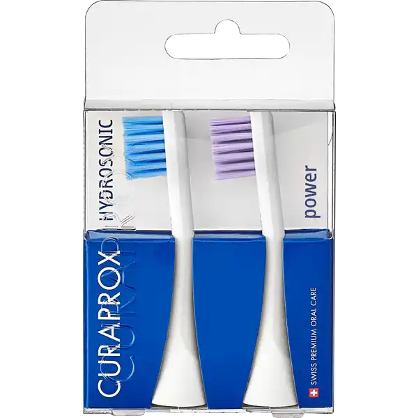 عبوة من قطعتين لرؤوس الفرشاة البديلة "power" أزرق + بنفسجي