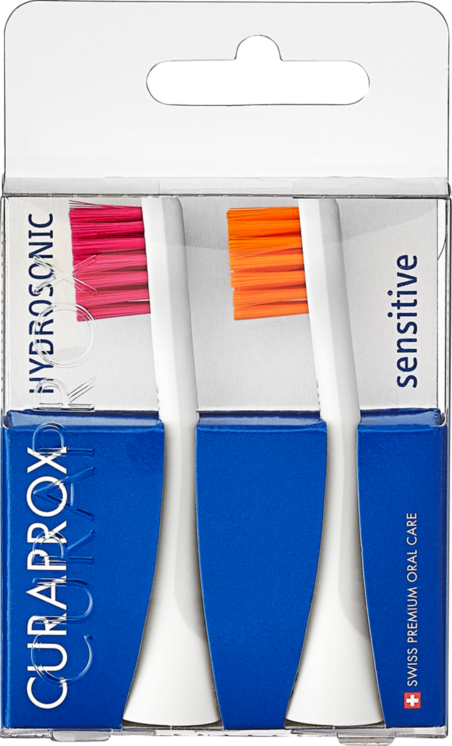 عبوة مزدوجة رؤوس فرشاة بديلة "حساسة" باللون الوردي الفاتح + البرتقالي