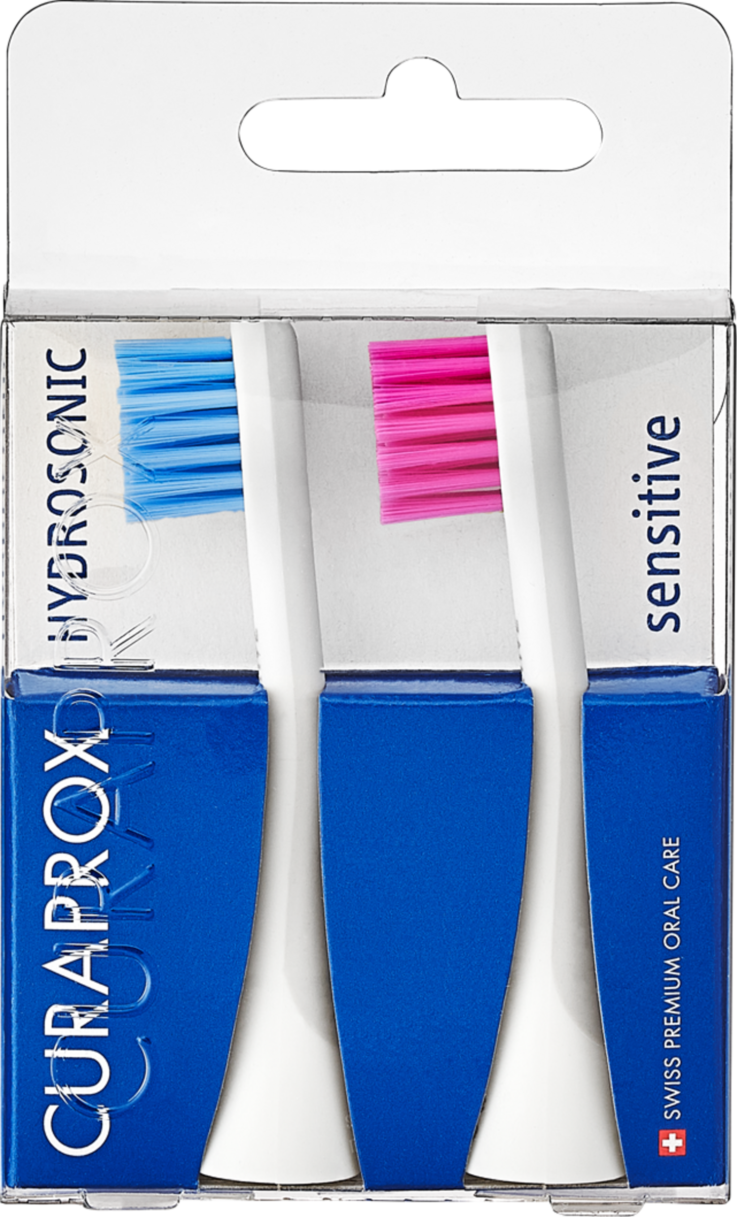 عبوة من 2 رأس فرشاة بديلة "حساسة" أزرق + وردي