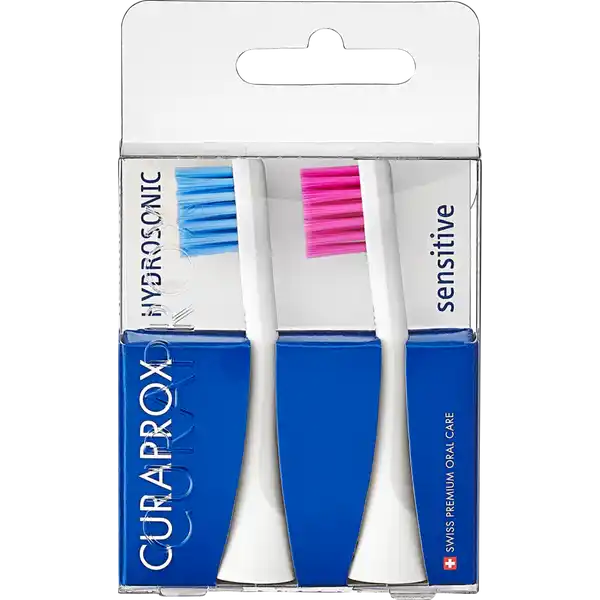 عبوة من 2 رأس فرشاة بديلة "حساسة" أزرق + وردي