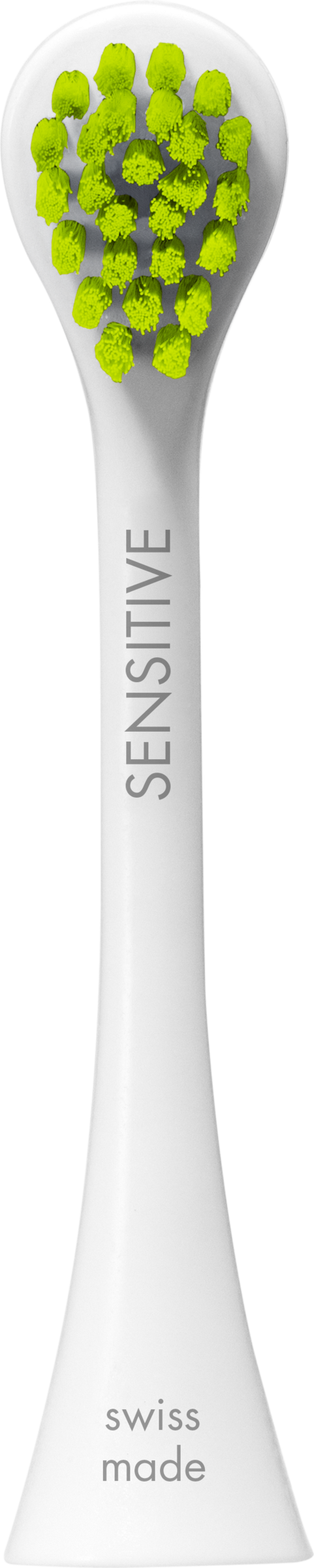 عبوة من قطعتين رؤوس فرشاة بديلة "حساسة" باللون الأرجواني الفاتح + الأخضر 2