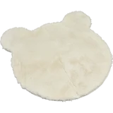 Deko-Fellteppich creme
