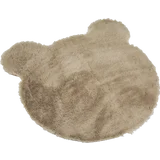 Deko-Fellteppich taupe