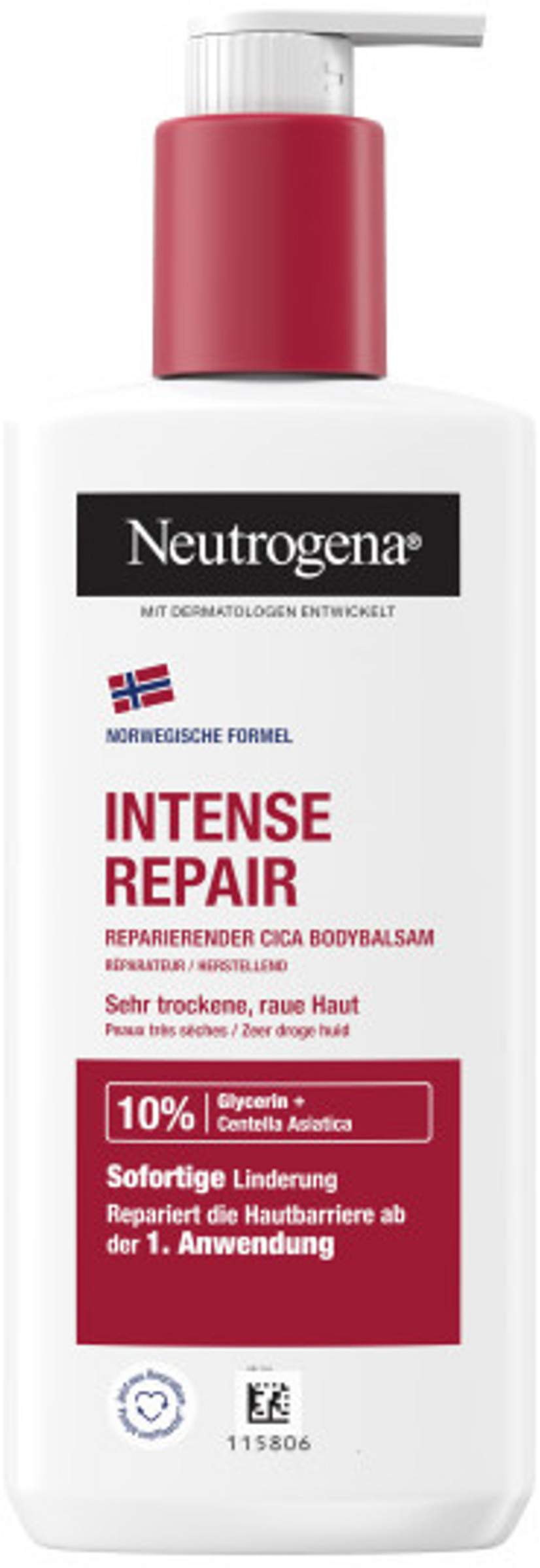 Neutrogena Reparierender CICA Bodybalsam Norwegische Formel Intense Repair