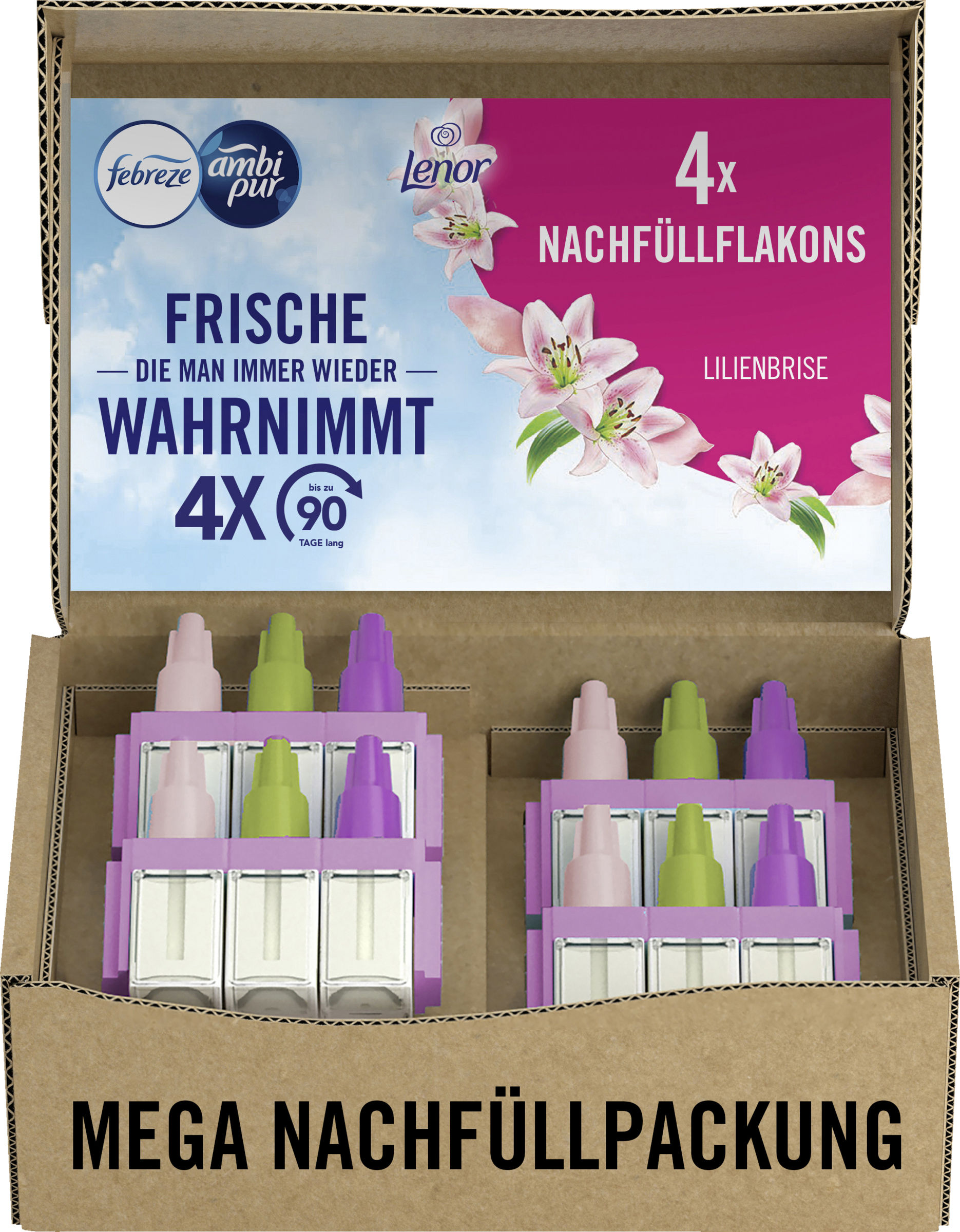febreze 3Volution Duftstecker Nachfüllflakon Lilienbrise Vorteilspack