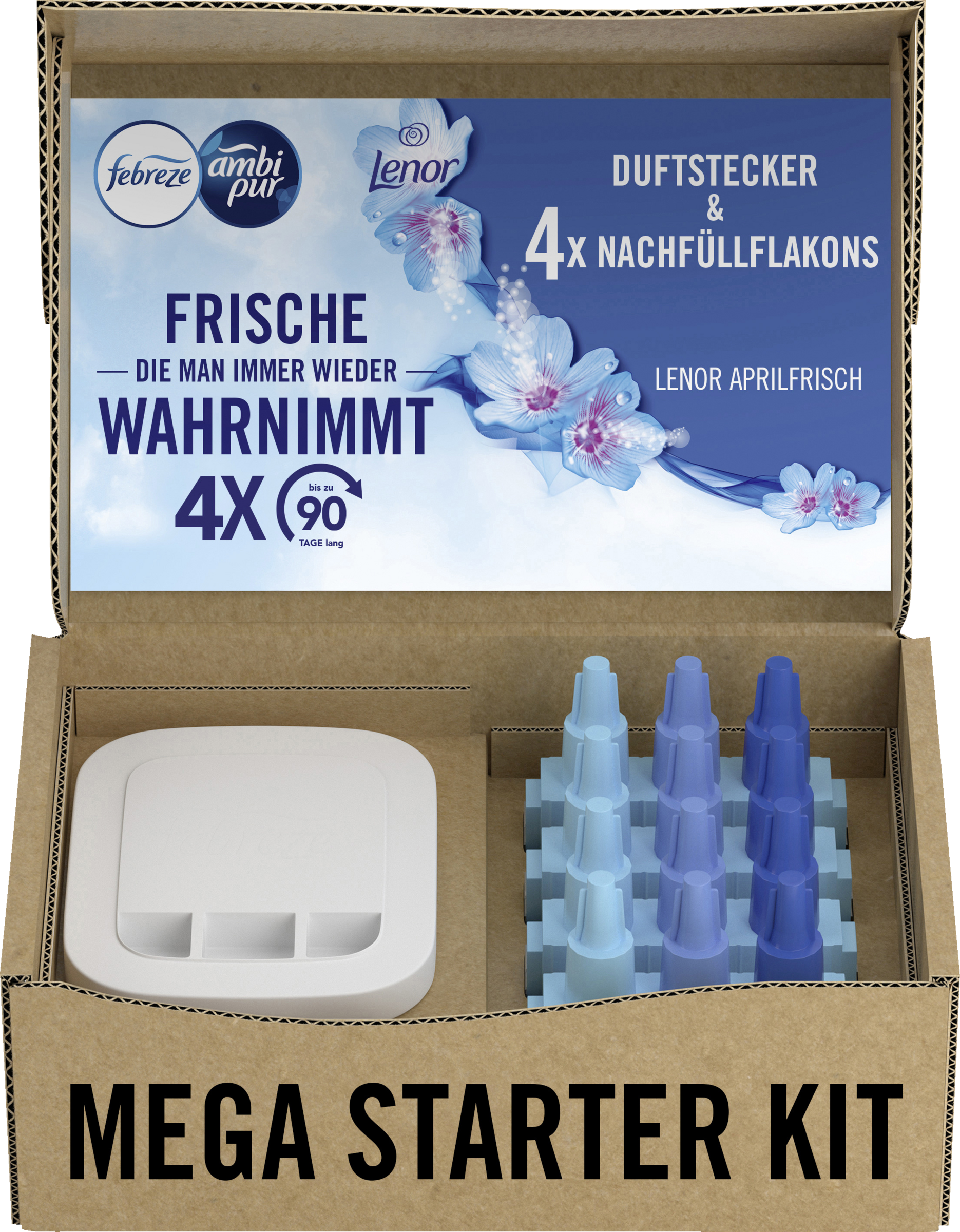 febreze 3Volution Duftstecker Aprilfrisch Starterkit + 4er Nachfüller