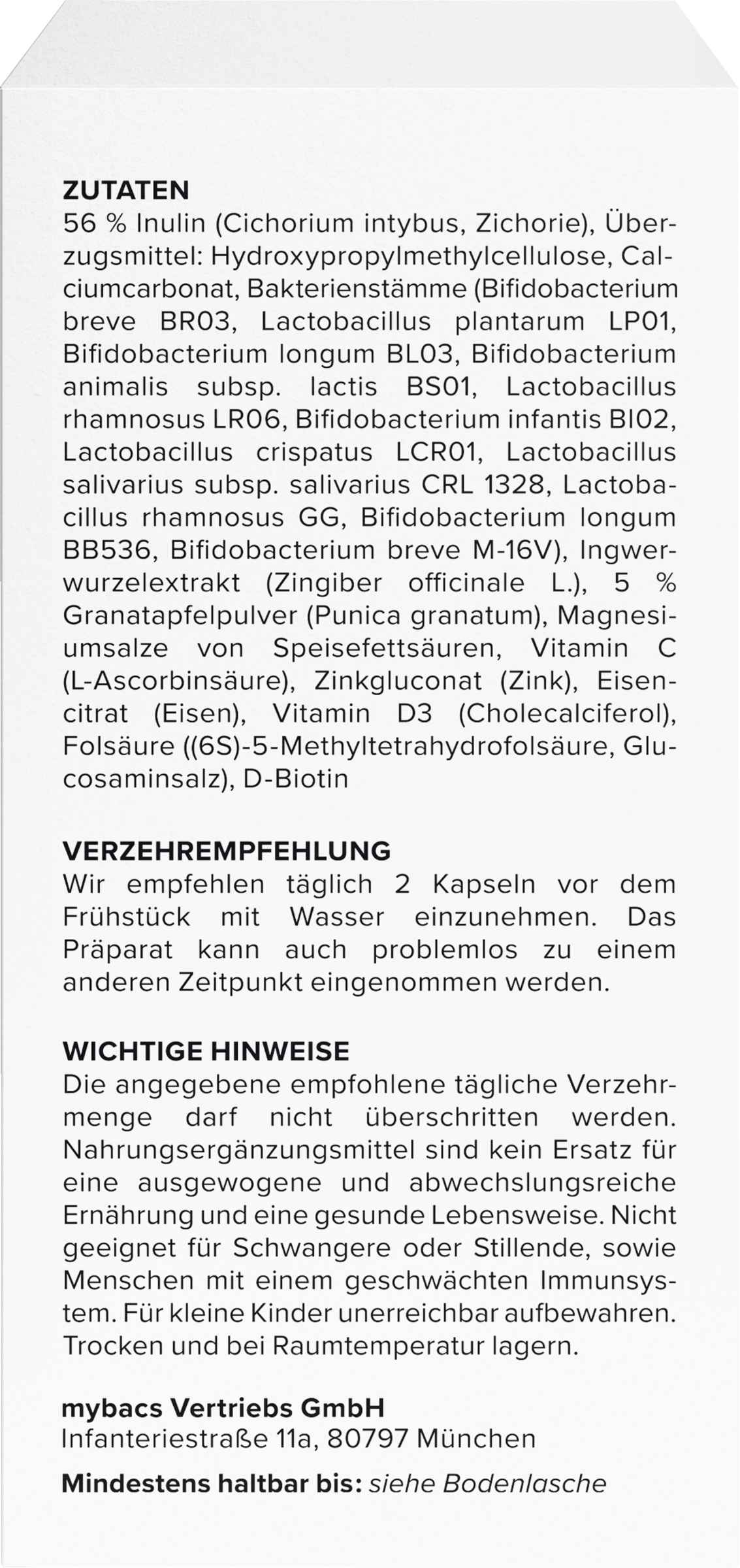 كبسولات Dailybacs Women Darm-Komplex 2