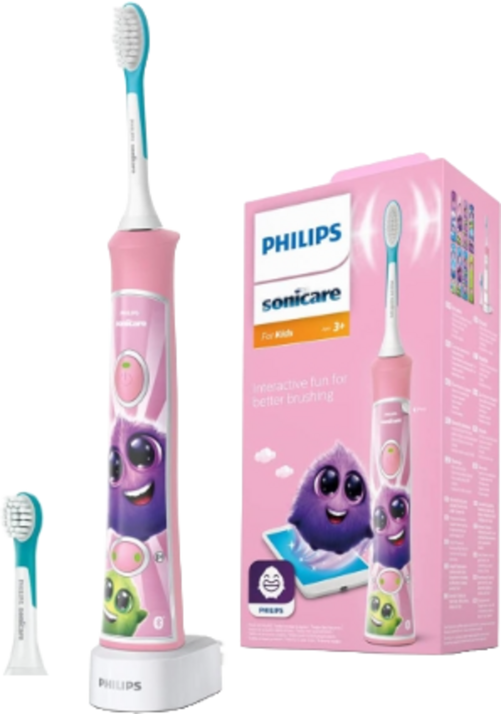PHILIPS Sonicare For Kids Elektrische Schallzahnbürste rosa HX6352/42
