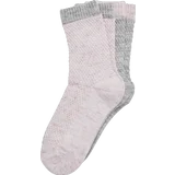 Struktur-Socken hellgrau/rosa Gr. 35-38