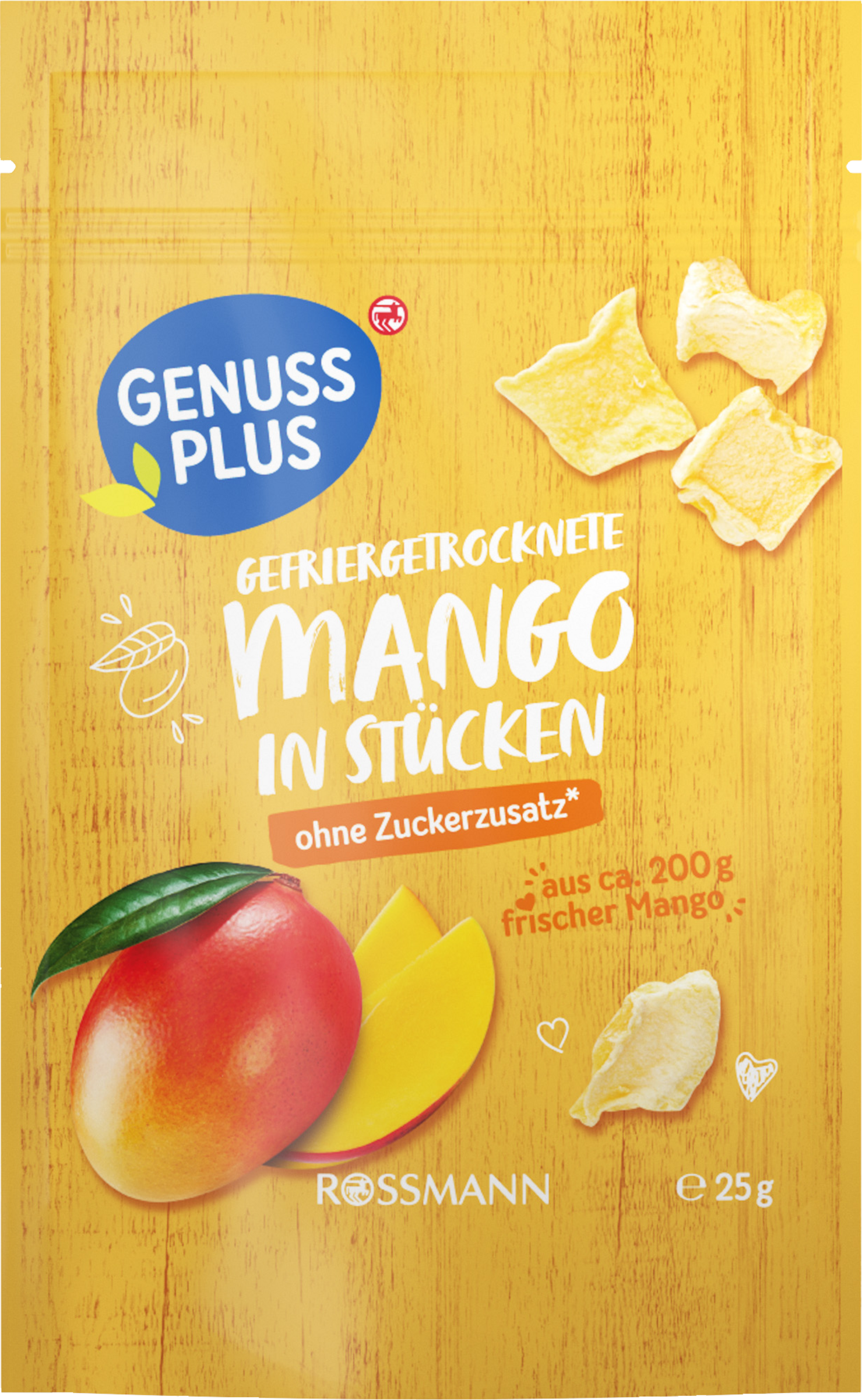 GENUSS PLUS gefriergetrocknete Mango in Stücken