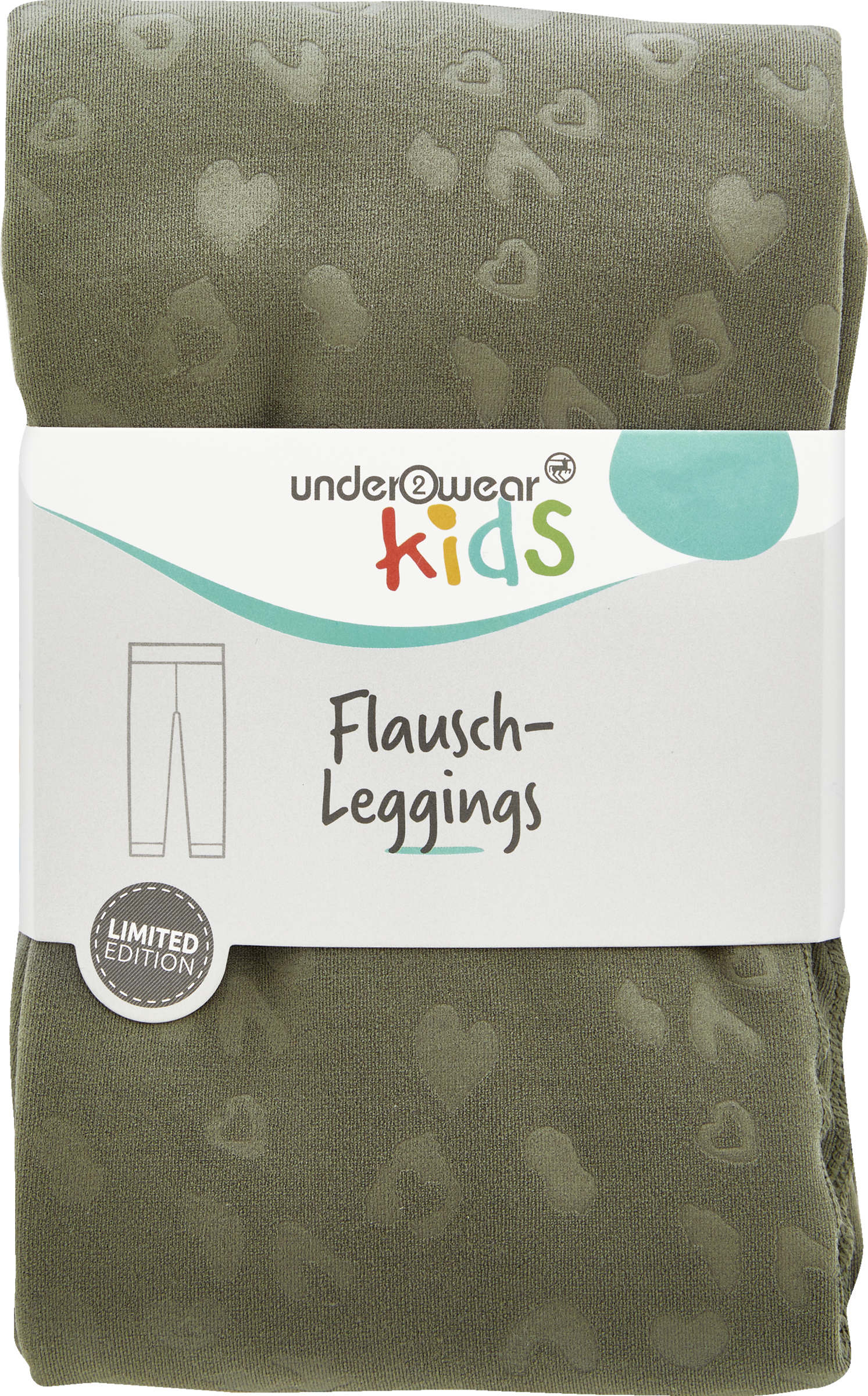 Thermoleggings Flausch Leo khaki Gr. 134/140