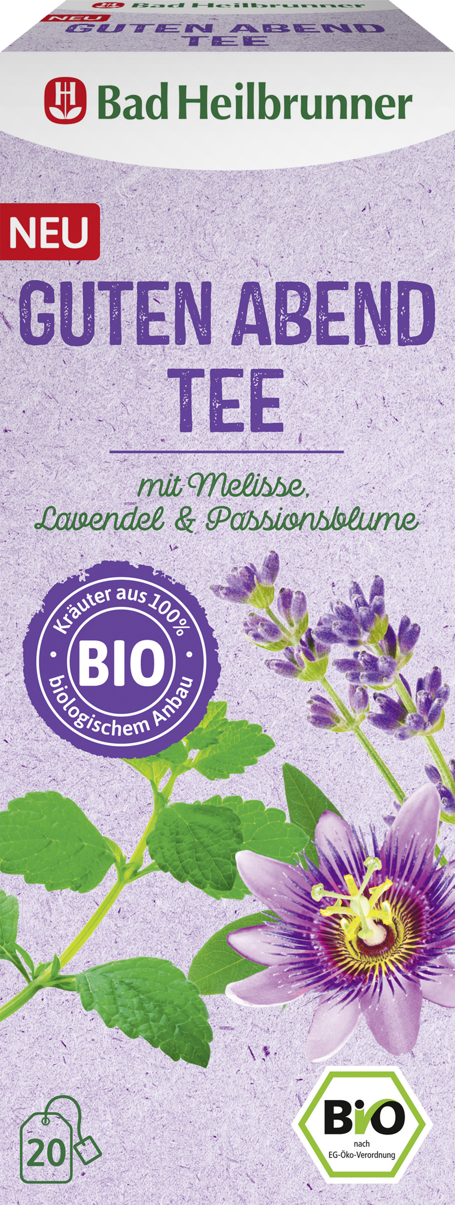 Bad Heilbrunner Bio Guten Abend Tee Kräutertee (20 Beutel)