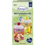 4er Pack Bio Quetschie Pfirsich, Birne & Kirsche in Apfel + Birne, Traube & Hirse