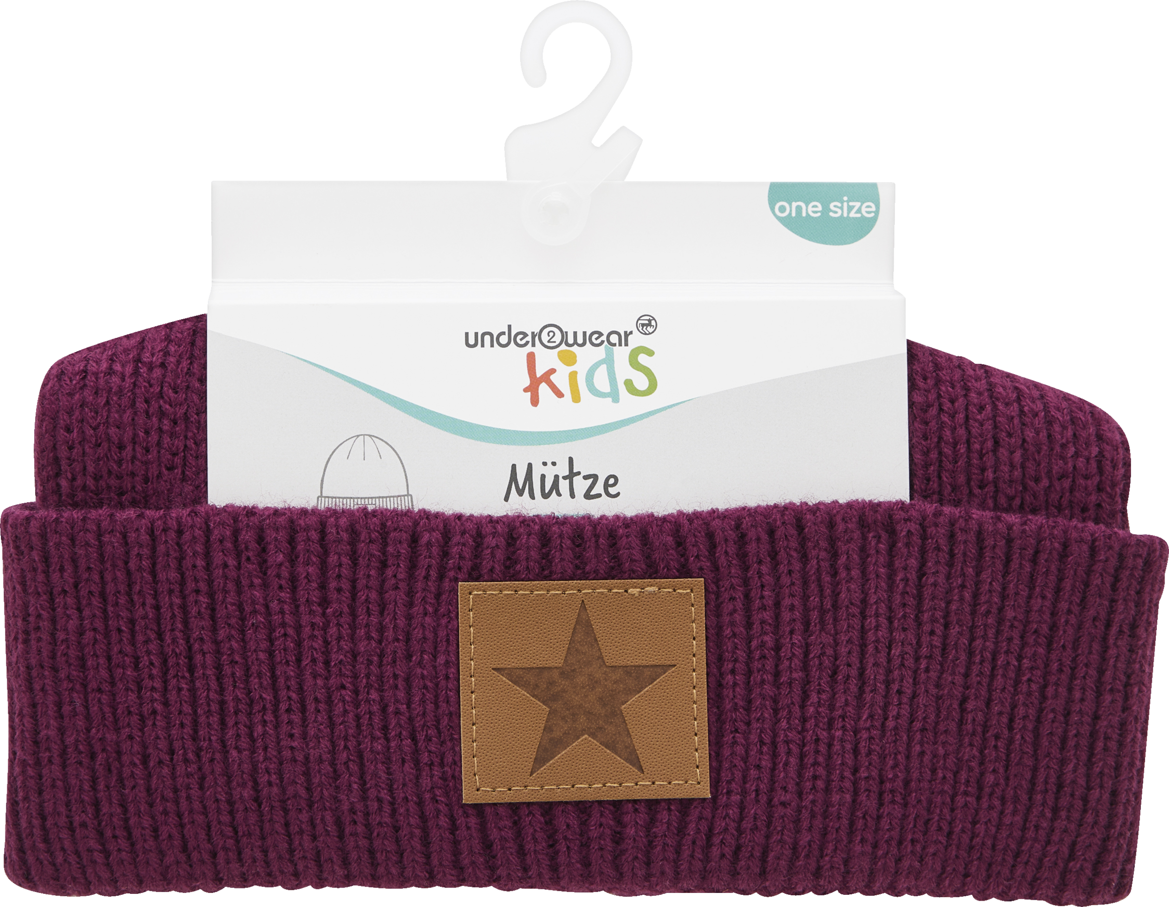 under2wear kids Strick-Mütze Beere Mädchen
